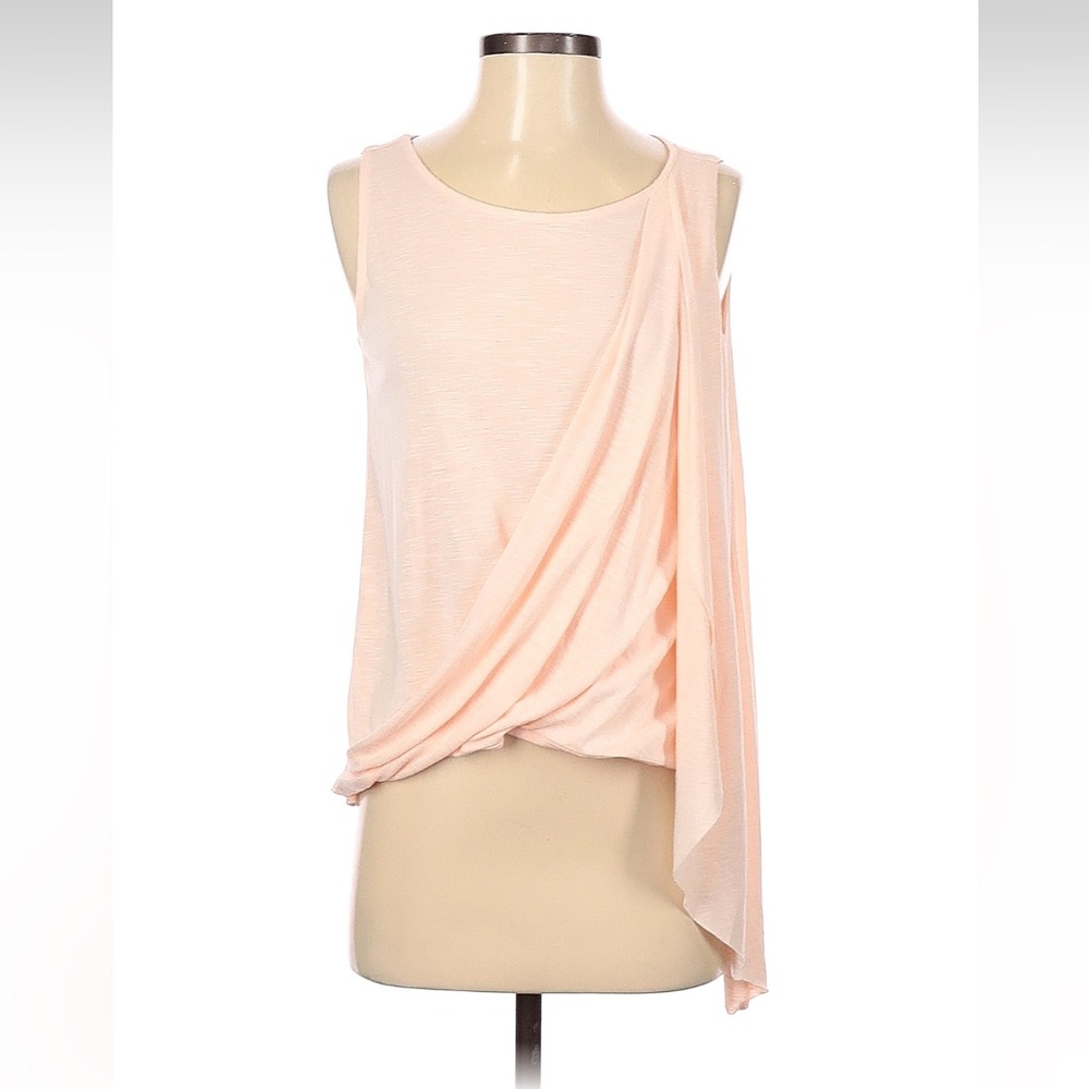 White House Black Market Soft Peach Drape Blouse